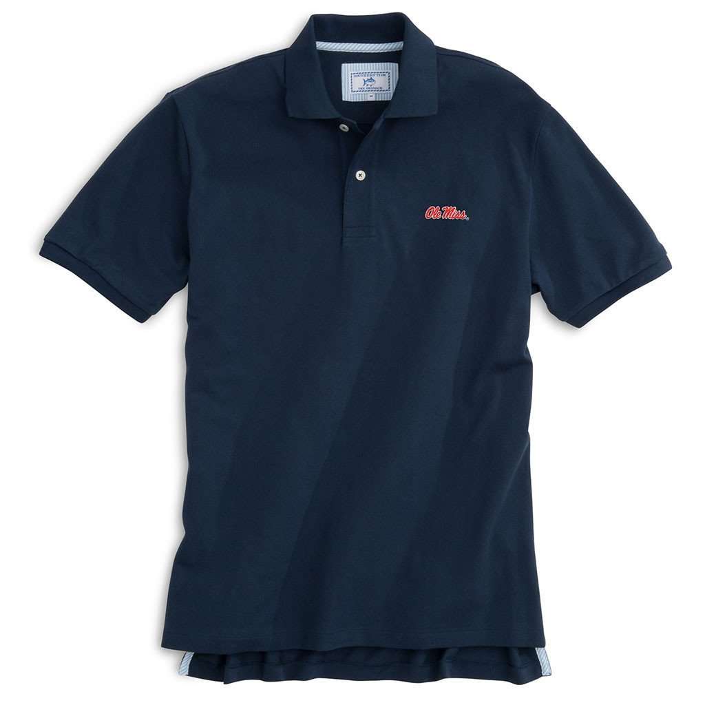 Ole Miss Gameday Skipjack Polo in Navy by Southern Tide - Country Club Prep