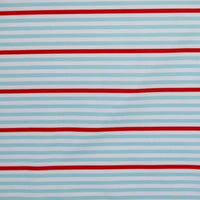 Performance Polo in Pool/Tomato Stripe by Southern Proper - Country Club Prep