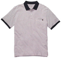 Pocket Polo in Red & Navy Stripe by Southern Proper - Country Club Prep