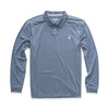 Porter Prep-Formance Long Sleeve Polo in Atlantic Blue by Johnnie-O - Country Club Prep