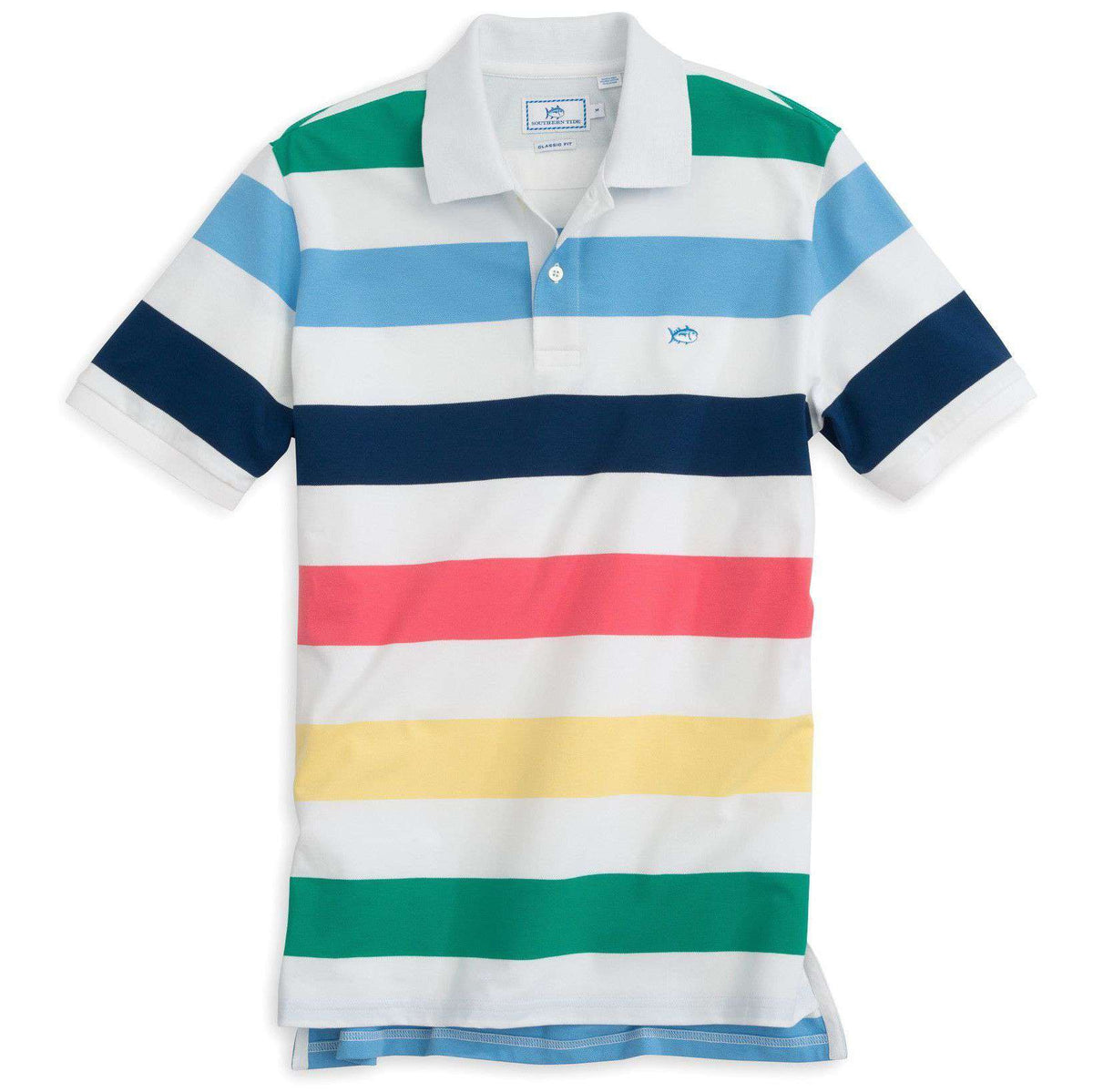 Prep Stripe Polo in Signature Multi Color Stripes by Southern Tide - Country Club Prep