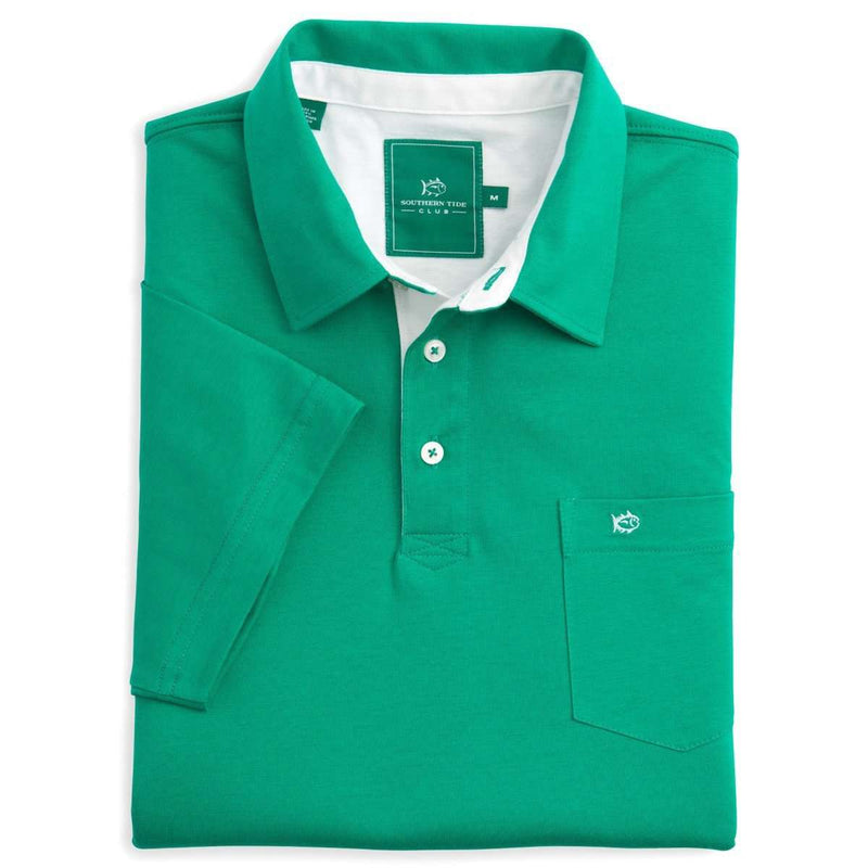 River Oaks Solid Club Polo in Augusta Green by Southern Tide - Country Club Prep
