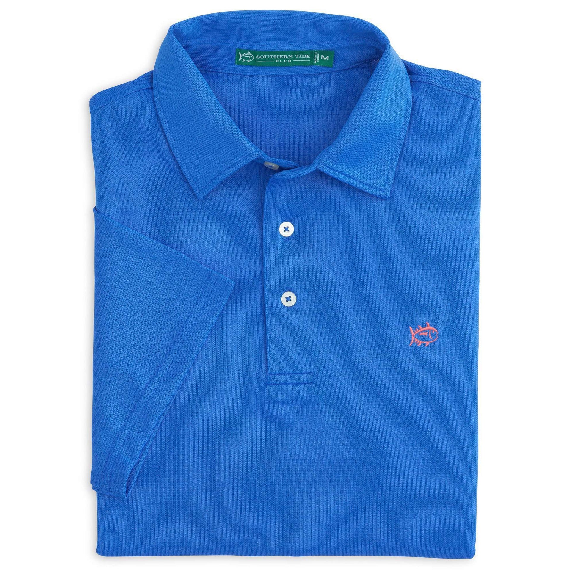 Southern Tide Roster Performance Polo in Blue Stream – Country Club Prep