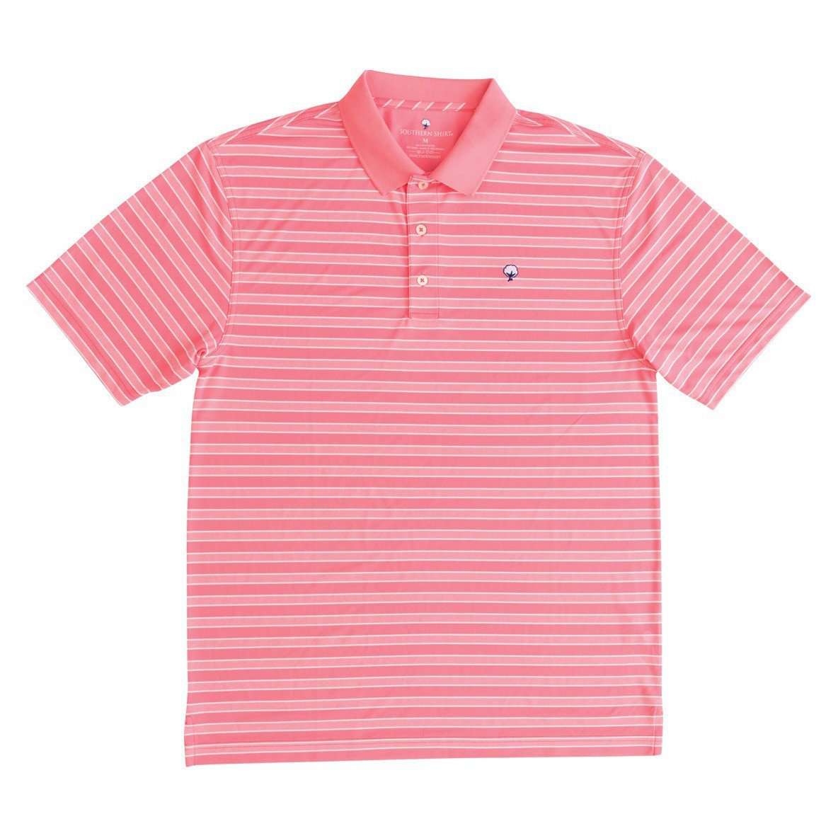 Savannah Performance Polo in Salmon Rose by The Southern Shirt Co. - Country Club Prep