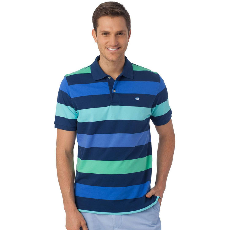 Sea Stripe Polo in Seven Seas Stripe by Southern Tide - Country Club Prep