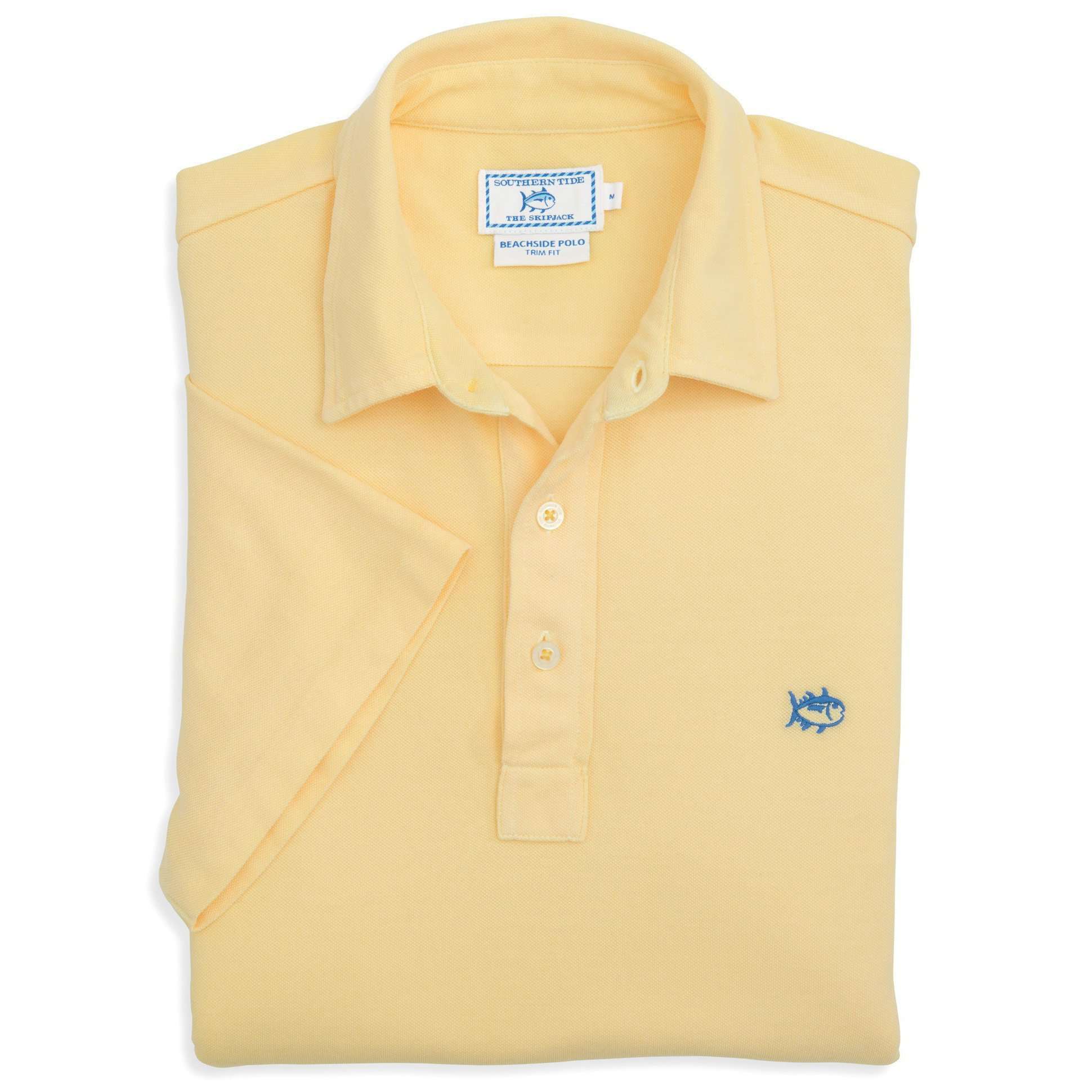 Short Sleeve Beachside Polo in Pineapple by Southern Tide - Country Club Prep