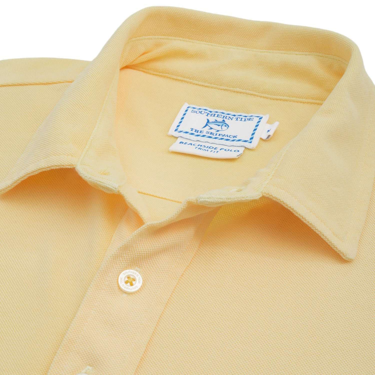 Short Sleeve Beachside Polo in Pineapple by Southern Tide - Country Club Prep