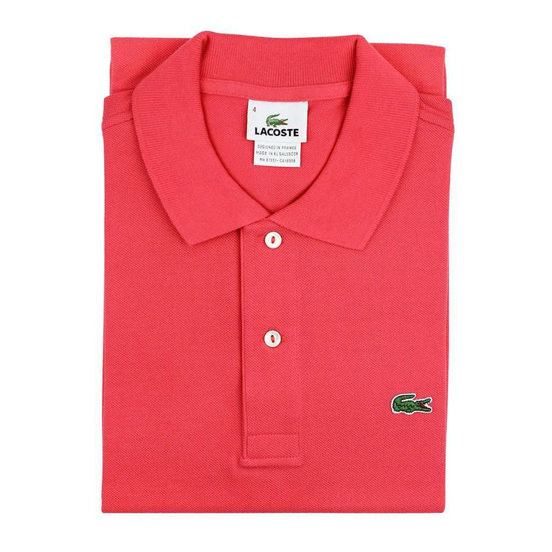 Short Sleeve Classic Pique Polo in Dahlia Pink by Lacoste - Country Club Prep
