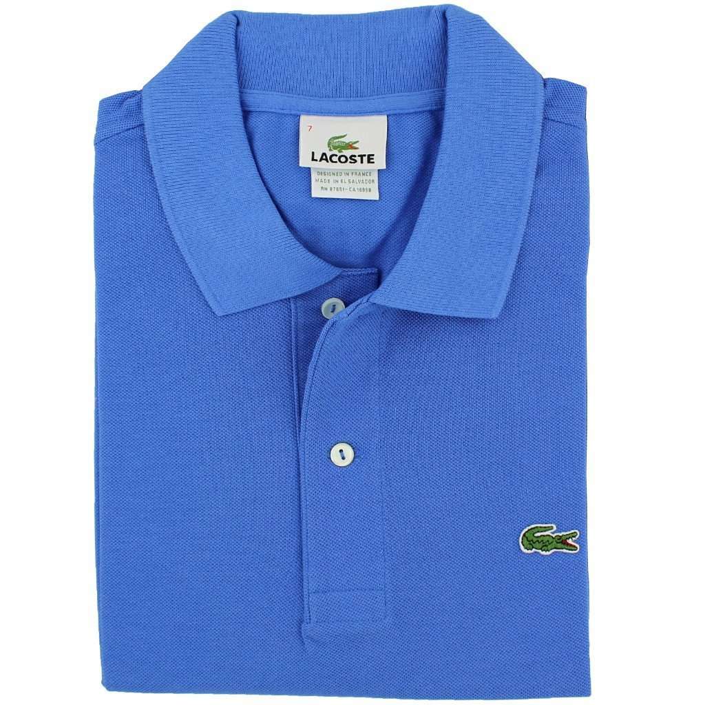 Short Sleeve Classic Pique Polo in Gipsy Blue by Lacoste - Country Club Prep
