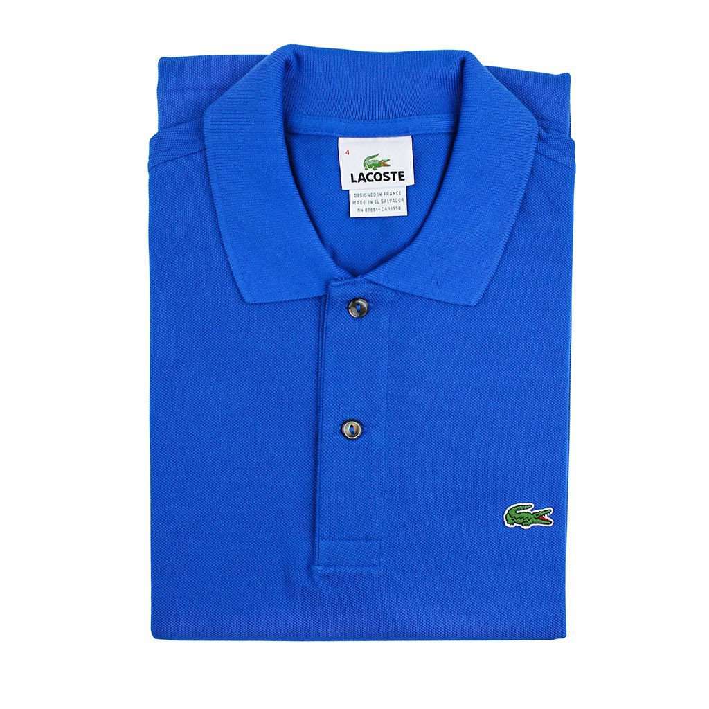 Short Sleeve Classic Pique Polo in Laser Blue by Lacoste - Country Club Prep