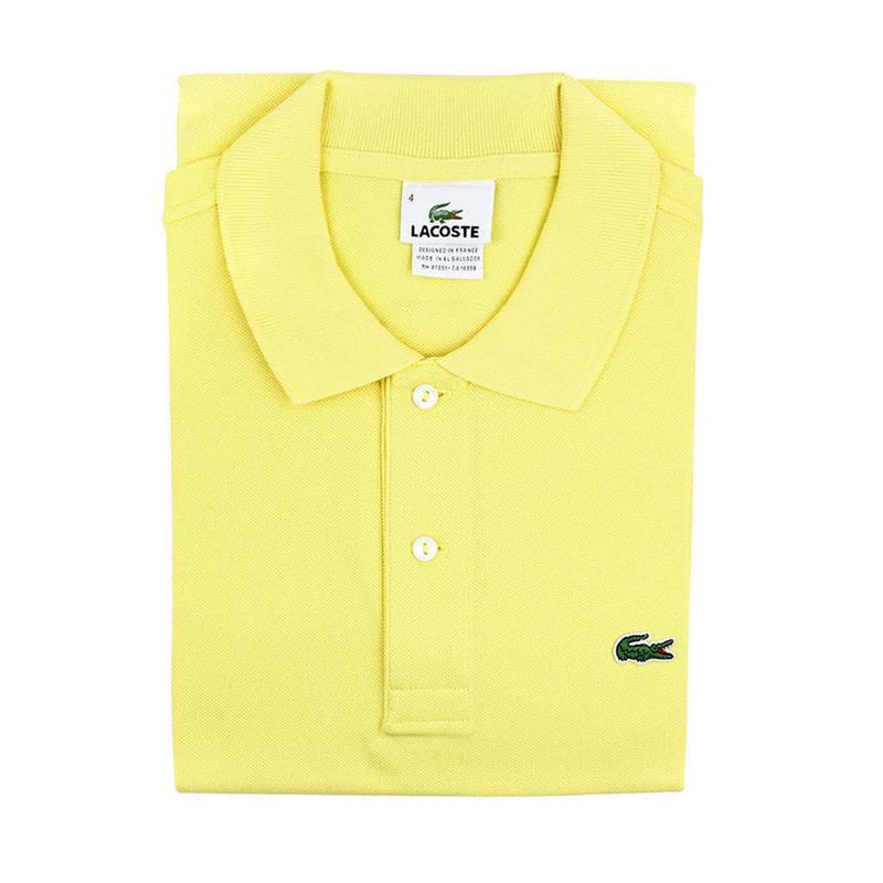 Lacoste Short Sleeve Classic Pique Polo in Pollen Yellow – Country Club ...