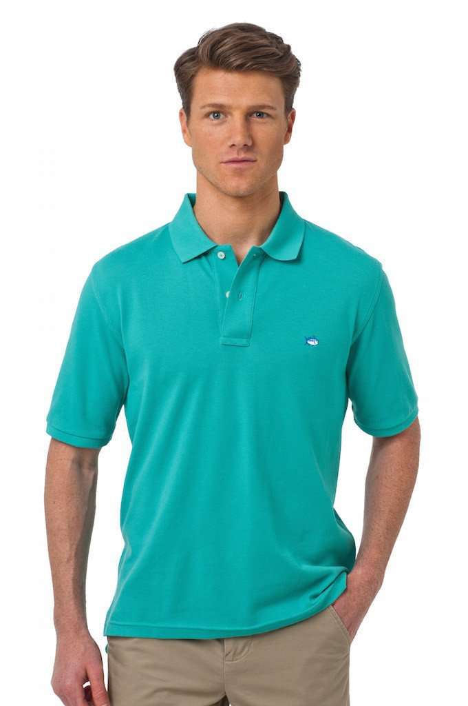 Short Sleeve Classic Skipjack Polo in Haint Blue by Southern Tide - Country Club Prep