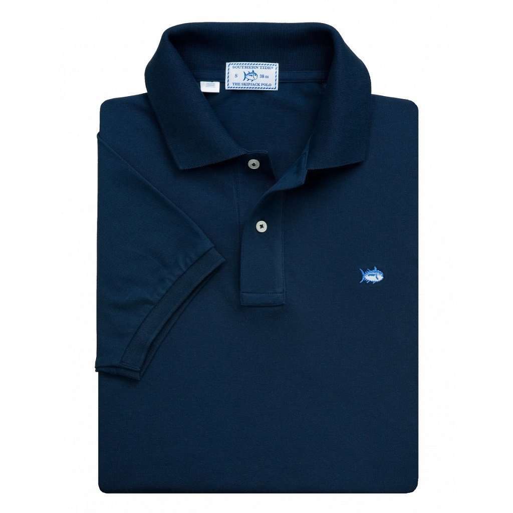 Short Sleeve Classic Skipjack Polo in Midnight Blue by Southern Tide - Country Club Prep