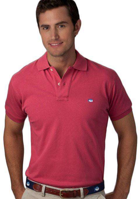 Short Sleeve Classic Skipjack Polo in Sailor Red by Southern Tide - Country Club Prep