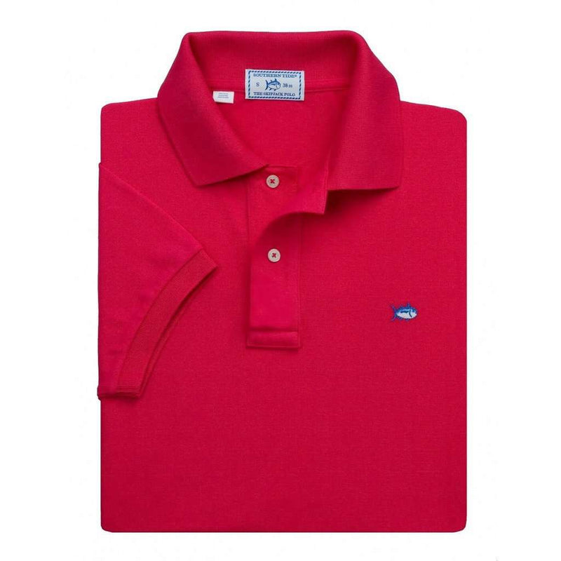 Short Sleeve Classic Skipjack Polo in Tropical Pink by Southern Tide - Country Club Prep