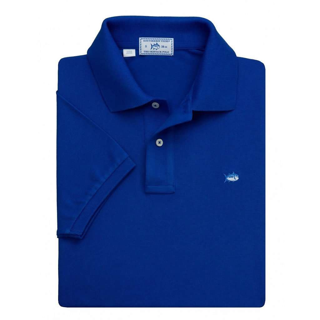 Short Sleeve Classic Skipjack Polo in University Blue by Southern Tide - Country Club Prep
