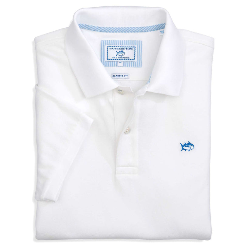 Short Sleeve Skipjack Polo in Classic White by Southern Tide - Country Club Prep