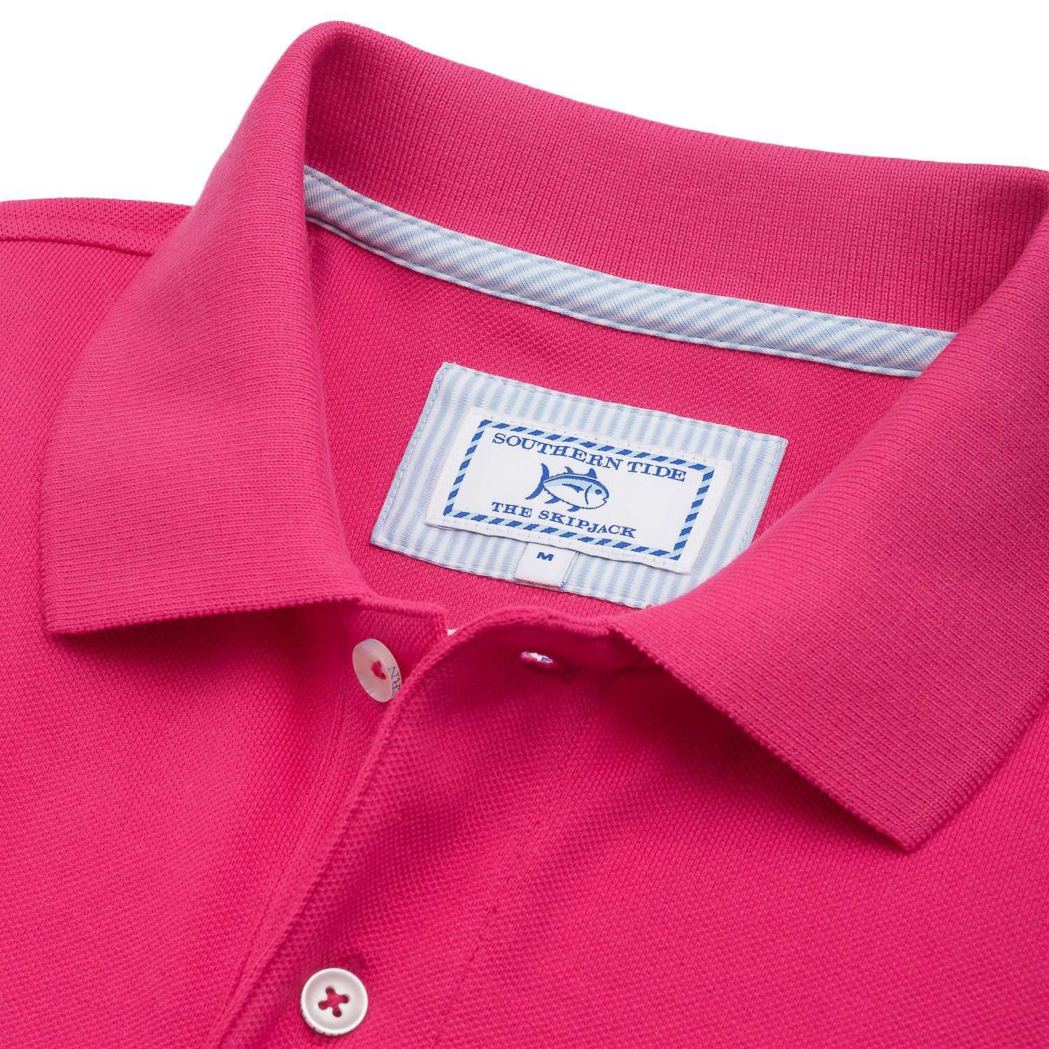 Short Sleeve Skipjack Polo in Dark Pink by Southern Tide - Country Club Prep