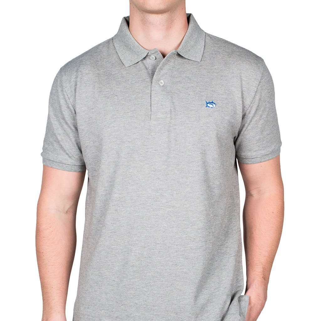Short Sleeve Skipjack Polo in Heathered Grey by Southern Tide - Country Club Prep