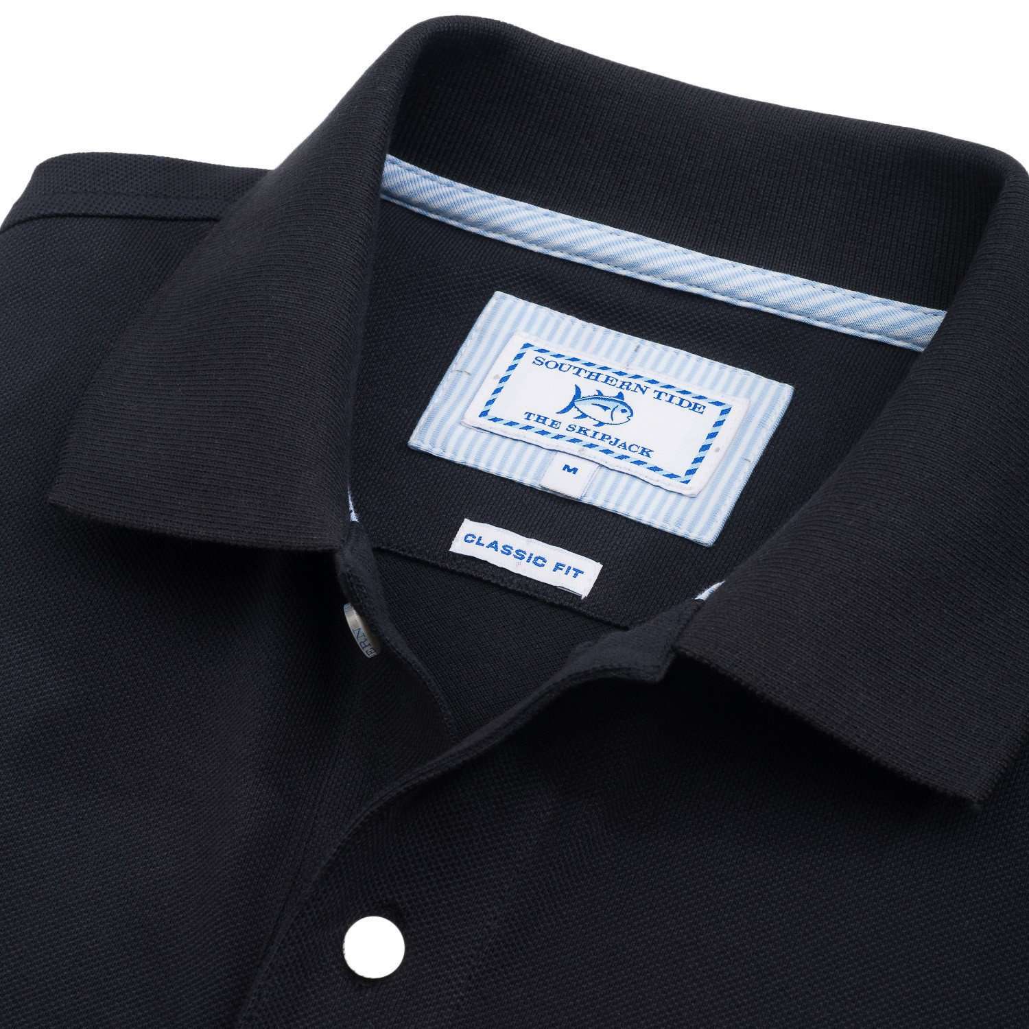 Short Sleeve Skipjack Polo in Midnight Black by Southern Tide - Country Club Prep