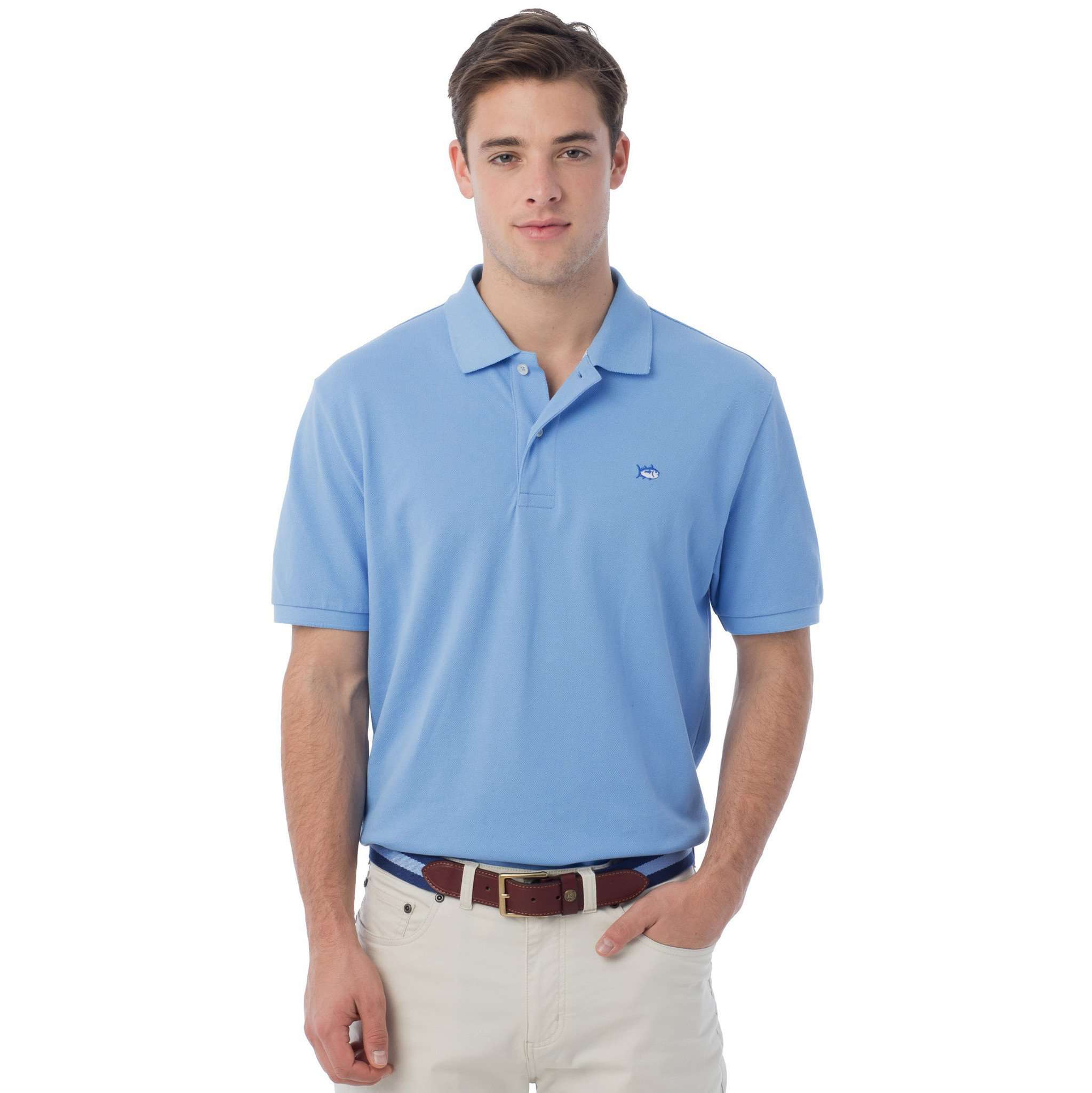 Short Sleeve Skipjack Polo in Ocean Channel by Southern Tide - Country Club Prep