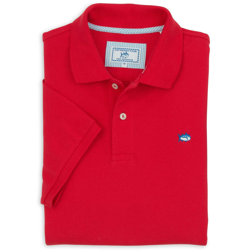 Short Sleeve Skipjack Polo in Varisty Red by Southern Tide - Country Club Prep