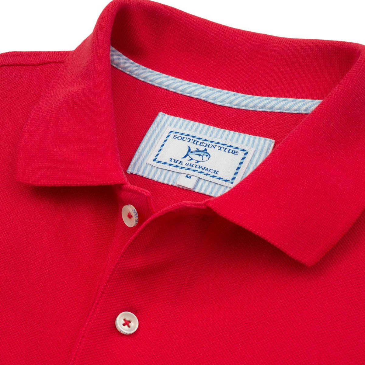 Short Sleeve Skipjack Polo in Varisty Red by Southern Tide - Country Club Prep