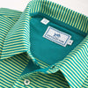 Striped Channel Marker Polo in Atlas Green by Southern Tide - Country Club Prep
