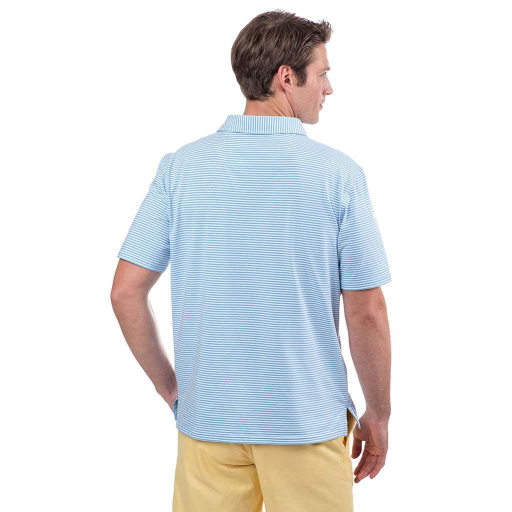 Striped Channel Marker Polo in Ocean Channel by Southern Tide - Country Club Prep