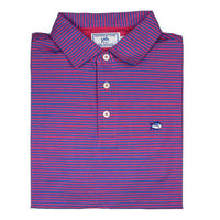 Striped Channel Marker Polo in Ultra Pink by Southern Tide - Country Club Prep