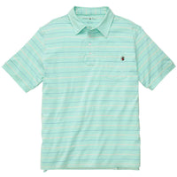 Striped Polo in Duck Egg Green by Southern Proper - Country Club Prep
