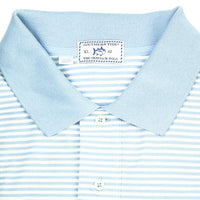Striped Skipjack Polo in True Blue/White by Southern Tide - Country Club Prep