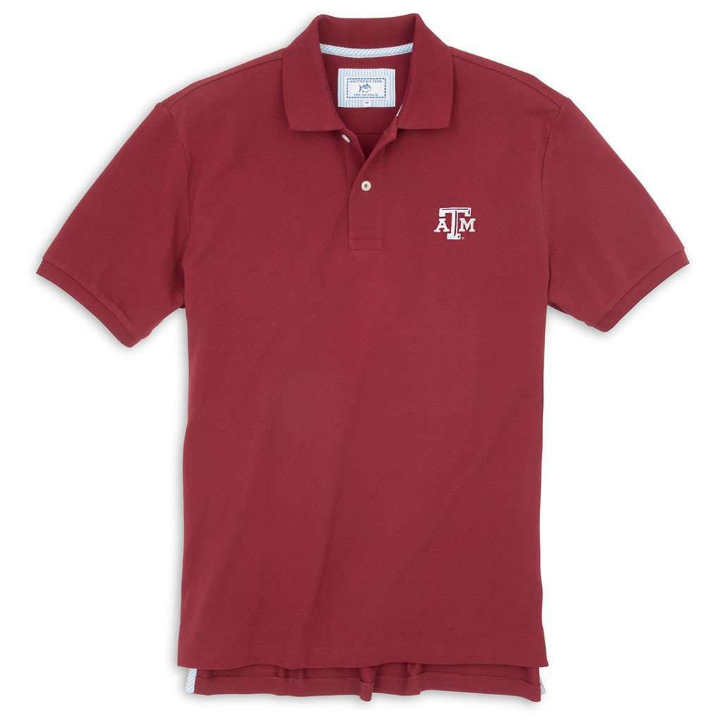 Texas A&M Gameday Skipjack Polo in Chianti by Southern Tide - Country Club Prep