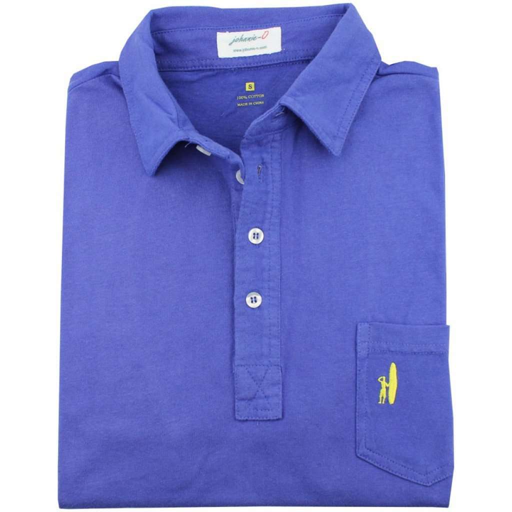 The 4-Button Polo in Blueberry by Johnnie-O - Country Club Prep