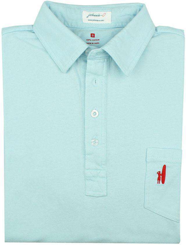 The 4-Button Polo in Light Blue by Johnnie-O - Country Club Prep