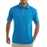 The 4-Button Polo in Neon Blue by Johnnie-O - Country Club Prep