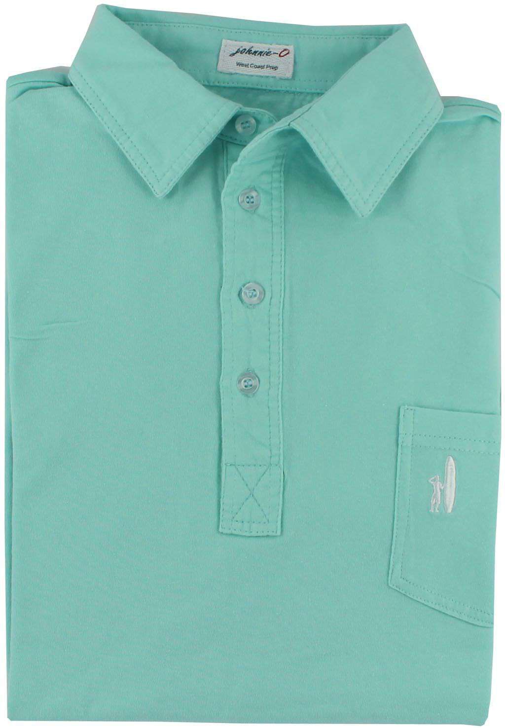 The 4-Button Polo in Poison Blue/Green by Johnnie-O - Country Club Prep