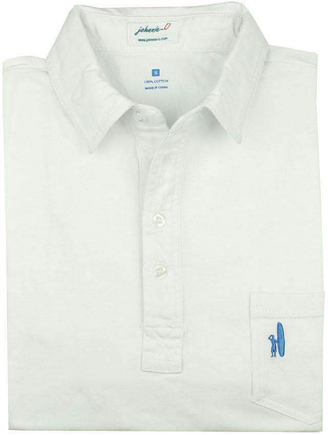 The 4-Button Polo in White by Johnnie-O - Country Club Prep