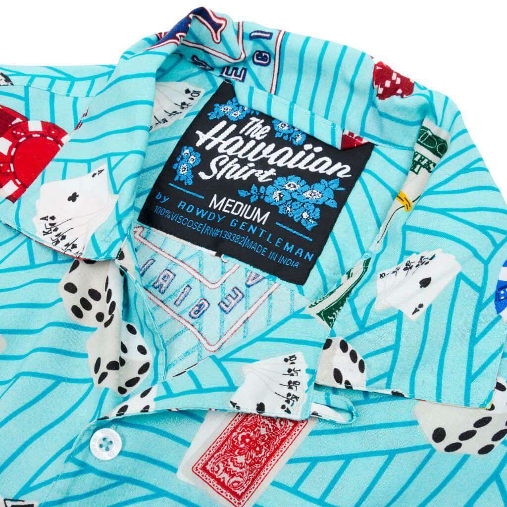 The All In Hawaiian Shirt in Teal by Rowdy Gentleman - Country Club Prep