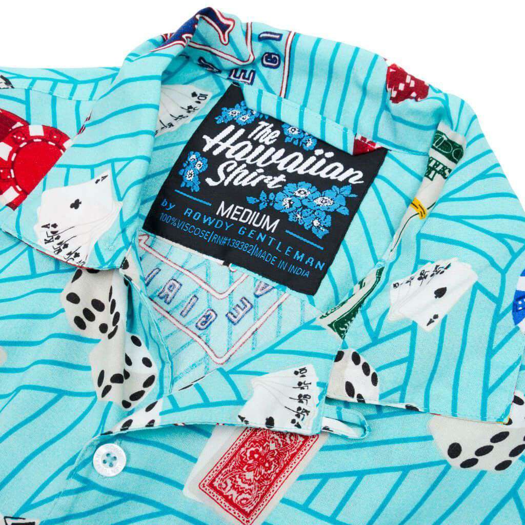 The All In Hawaiian Shirt in Teal by Rowdy Gentleman - Country Club Prep