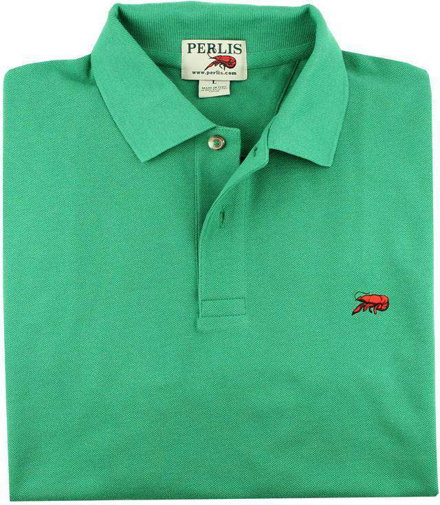 The Crawfish Polo in Kelly Green by Perlis - Country Club Prep