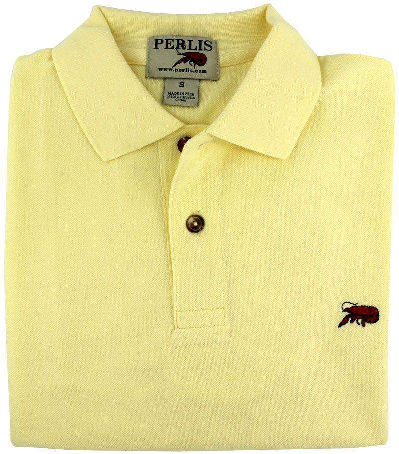 The Crawfish Polo in Lemon Ice by Perlis - Country Club Prep