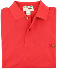 The Crawfish Polo in Red by Perlis - Country Club Prep
