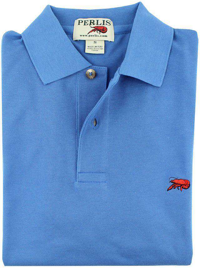 The Crawfish Polo in Royal Blue by Perlis - Country Club Prep