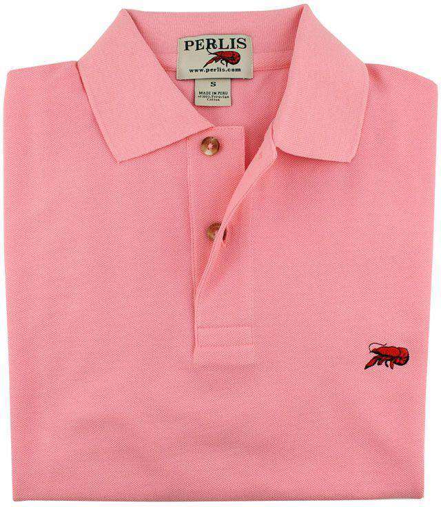 The Crawfish Polo in Sunset Pink by Perlis - Country Club Prep