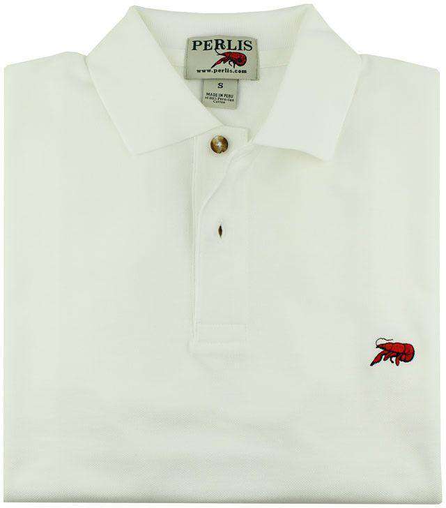 The Crawfish Polo in White by Perlis - Country Club Prep