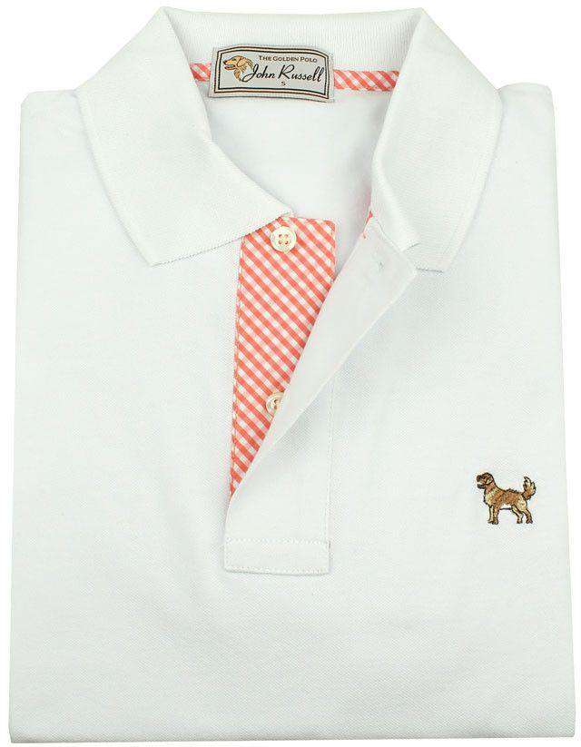 The Golden Polo in White by John Russell - Country Club Prep
