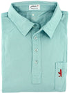 The Long Sleeve 4-Button Polo in Clearwater Blue by Johnnie-O - Country Club Prep