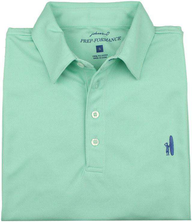 The Moisture Wicking Prep-Performance Polo in Brook Green by Johnnie-O - Country Club Prep