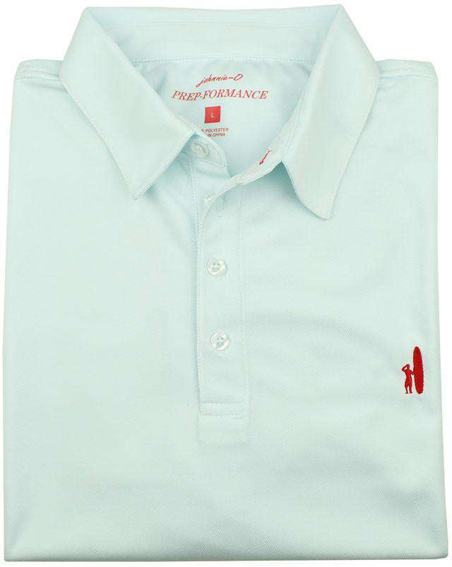 The Moisture Wicking Prep-Performance Polo in Ice Blue by Johnnie-O - Country Club Prep